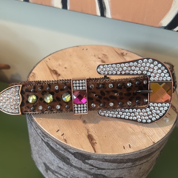 Leopard Print Rhinestone Belt main image 8